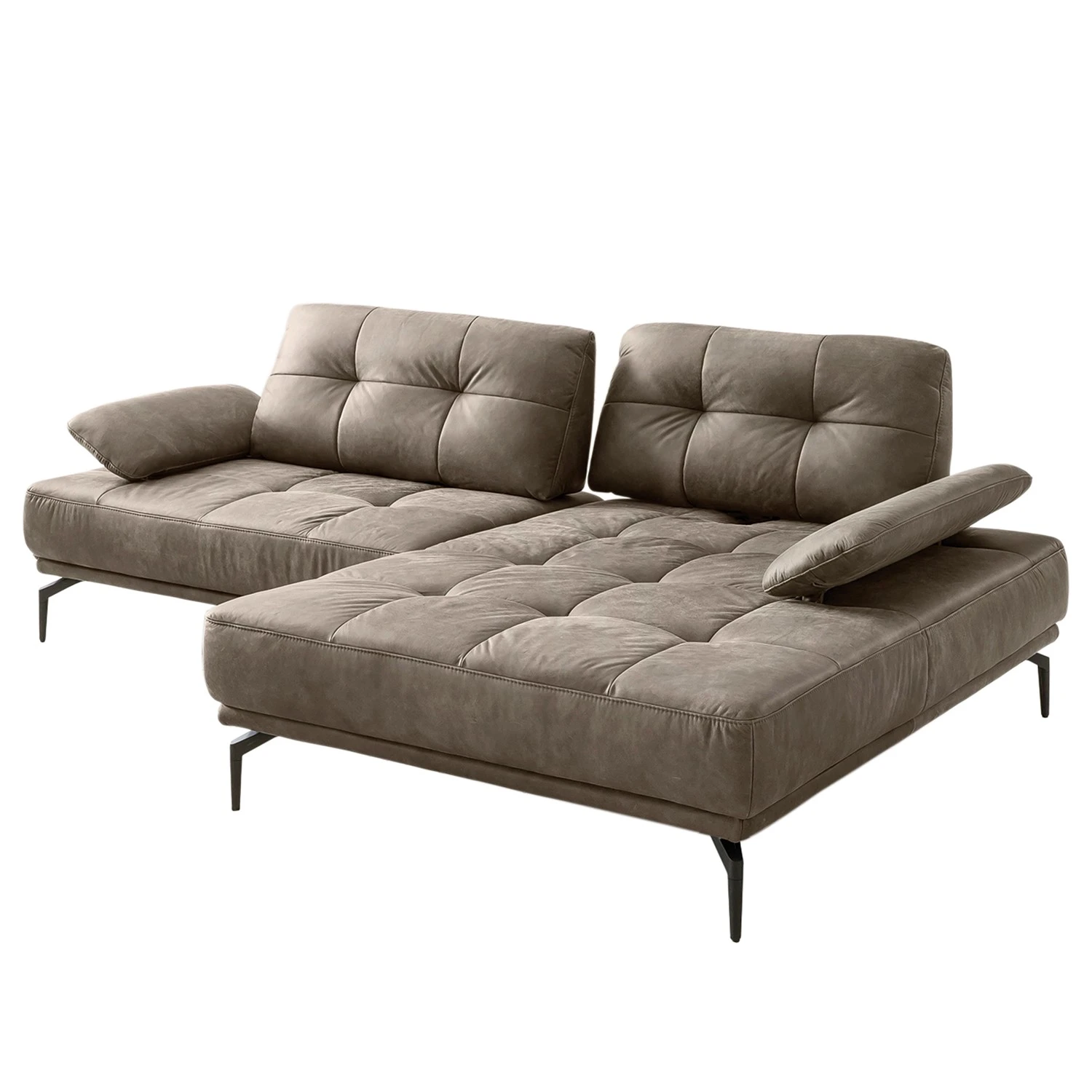 Fredriks Ecksofa Linville - Microfaser Torne: Havanna - Breite: 258 cm - Longchair davorstehend rechts - Ohne Kopfstütze 5 Fredriks Ecksofa Linville - Microfaser Torne: Havanna - Breite: 258 cm - Longchair davorstehend rechts - Ohne Kopfstütze – Bild 5