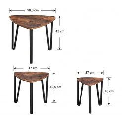 Red Living Beistelltisch Raphine (3er-Set) - Braun / Schwarz -Wohnzimmermöbel boutique en ligne 1000225809 200914 06114100012 SKETCH DETAILS P000000001000225809 sketch