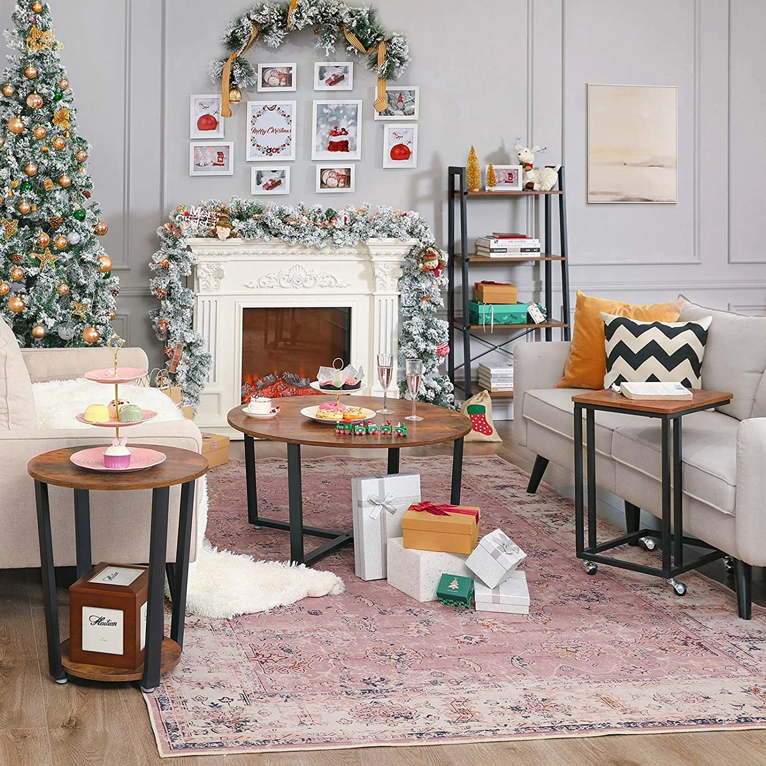 Red Living Beistelltisch Hexton - Braun / Schwarz 4 Red Living Beistelltisch Hexton - Braun / Schwarz – Bild 4