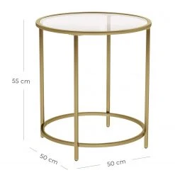 Red Living Beistelltisch Poygan - Glas / Metall - Gold 9 Red Living Beistelltisch Poygan - Glas / Metall - Gold -Wohnzimmermöbel boutique en ligne 1000225813 200914 06121400040 SKETCH DETAILS P000000001000225813 sketch