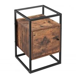 Red Living Beistelltisch Cottage Hill II - Glas / Metall - Braun / Schwarz