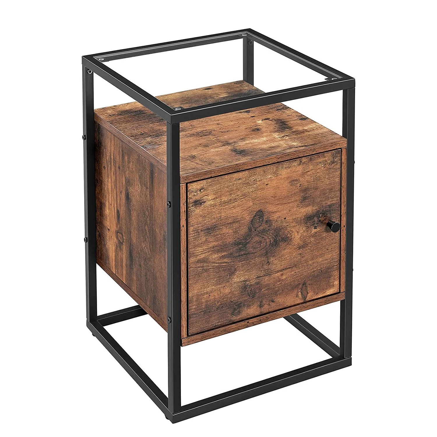 Red Living Beistelltisch Cottage Hill II - Glas / Metall - Braun / Schwarz 1 Red Living Beistelltisch Cottage Hill II - Glas / Metall - Braun / Schwarz