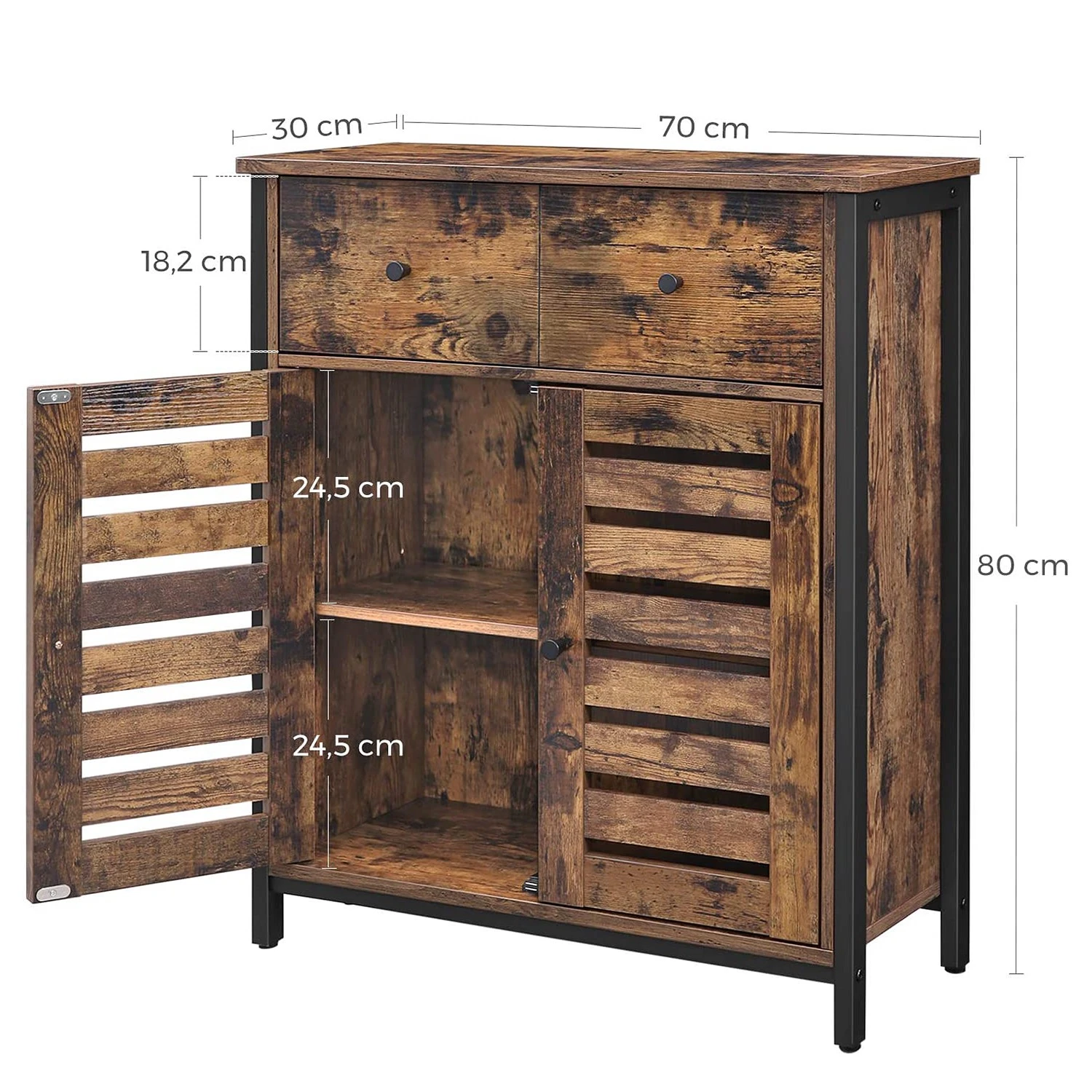 Red Living Kommode Condover III - Braun / Schwarz 6 Red Living Kommode Condover III - Braun / Schwarz – Bild 6