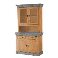 Maison Belfort Buffet Bergen II - Kiefer massiv - Kiefer Laugenfarbig / Kiefer Grau