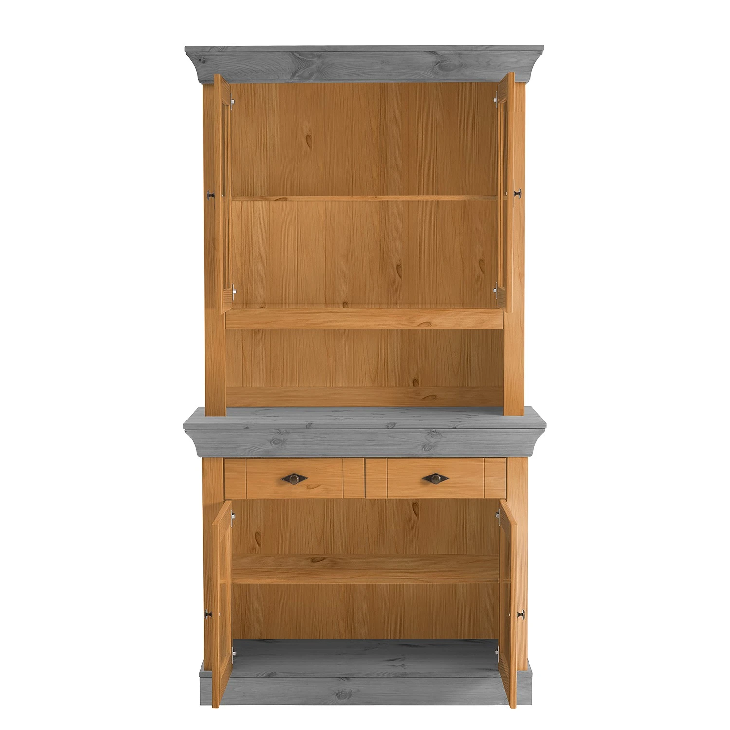 Maison Belfort Buffet Bergen II - Kiefer massiv - Kiefer Laugenfarbig / Kiefer Grau 2 Maison Belfort Buffet Bergen II - Kiefer massiv - Kiefer Laugenfarbig / Kiefer Grau – Bild 2