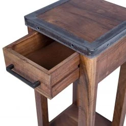 Ars manufacti Beistelltisch Mackz - Akazie massiv - Akazie / Antik Schwarz -Wohnzimmermöbel boutique en ligne 1000226074 220330 050 DETAILS P000000001000226074