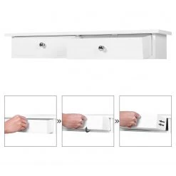 Norrwood Wandschublade Neyland - Weiß / Silber -Wohnzimmermöbel boutique en ligne 1000226188 200922 17383200056 DETAILS P000000001000226188