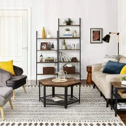 Red Living Leiterregal Crosshill II - Braun / Schwarz -Wohnzimmermöbel boutique en ligne 1000226190 200922 17383600065 MOOD DETAILS P000000001000226190 mood