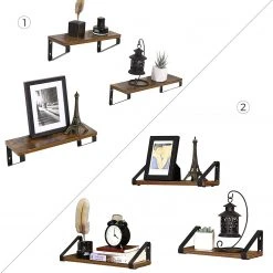 Red Living Wandboard Crossville (3er-Set) - Braun / Schwarz -Wohnzimmermöbel boutique en ligne 1000226206 200922 17390300130 DETAILS P000000001000226206