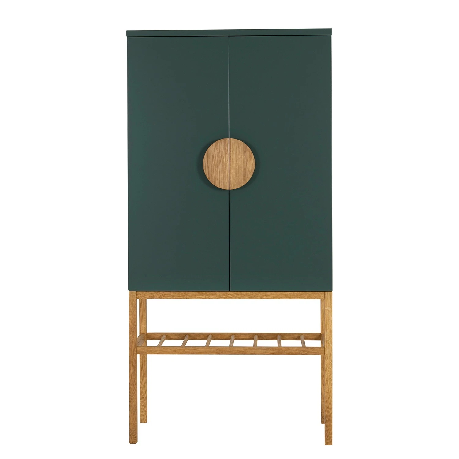 Tenzo Highboard Scoop - Eiche teilmassiv - Dunkelgrün 4 Tenzo Highboard Scoop - Eiche teilmassiv - Dunkelgrün – Bild 4