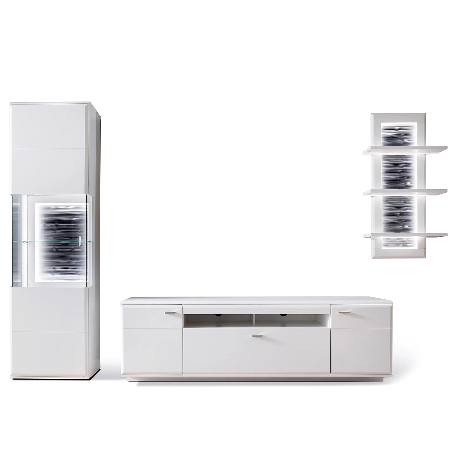 Loftscape Wohnwand Cassville II (3-teilig) - Matt Weiß / Anthrazit 6 Loftscape Wohnwand Cassville II (3-teilig) - Matt Weiß / Anthrazit – Bild 6