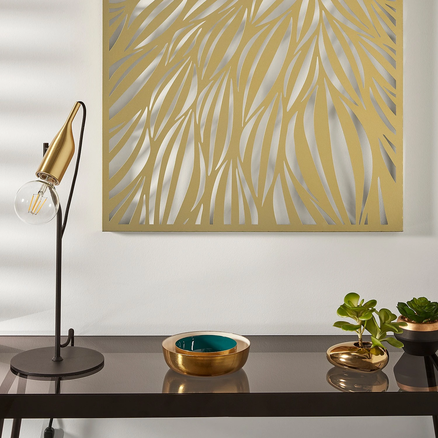 Red Living Konsolentisch Kingswell - Glas / Metall - Grau / Schwarz 8 Red Living Konsolentisch Kingswell - Glas / Metall - Grau / Schwarz – Bild 8