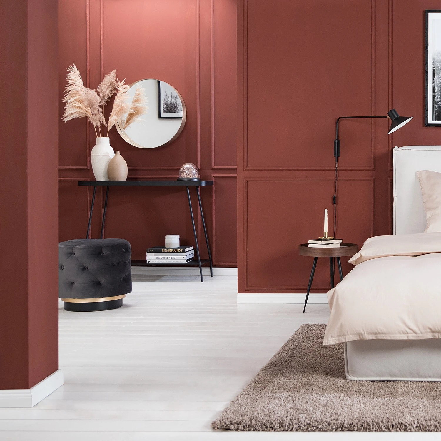 Red Living Konsolentisch Kingswell - Glas / Metall - Grau / Schwarz 3 Red Living Konsolentisch Kingswell - Glas / Metall - Grau / Schwarz – Bild 3