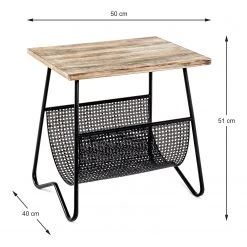 Red Living Beistelltisch Massillon - Echtholzfurnier / Metall - Schwarz -Wohnzimmermöbel boutique en ligne 1000227228 201006 13131600015 SKETCH DETAILS P000000001000227228 sketch