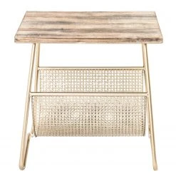 Red Living Beistelltisch Massillon - Echtholzfurnier / Metall - Gold -Wohnzimmermöbel boutique en ligne 1000227231 201006 13133900028 DETAILS P000000001000227231