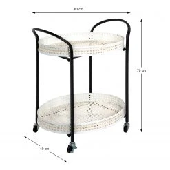 Loftscape Servierwagen Whiteville - Metall - Cremeweiß / Schwarz -Wohnzimmermöbel boutique en ligne 1000227245 201006 13144300065 SKETCH DETAILS P000000001000227245 sketch