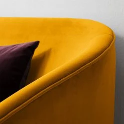 Ridgevalley Sofa Volonne (2-Sitzer) - Samt Ravi: Senfgelb -Wohnzimmermöbel boutique en ligne 1000227316 210325 07002700158 DETAILS P000000001000227316