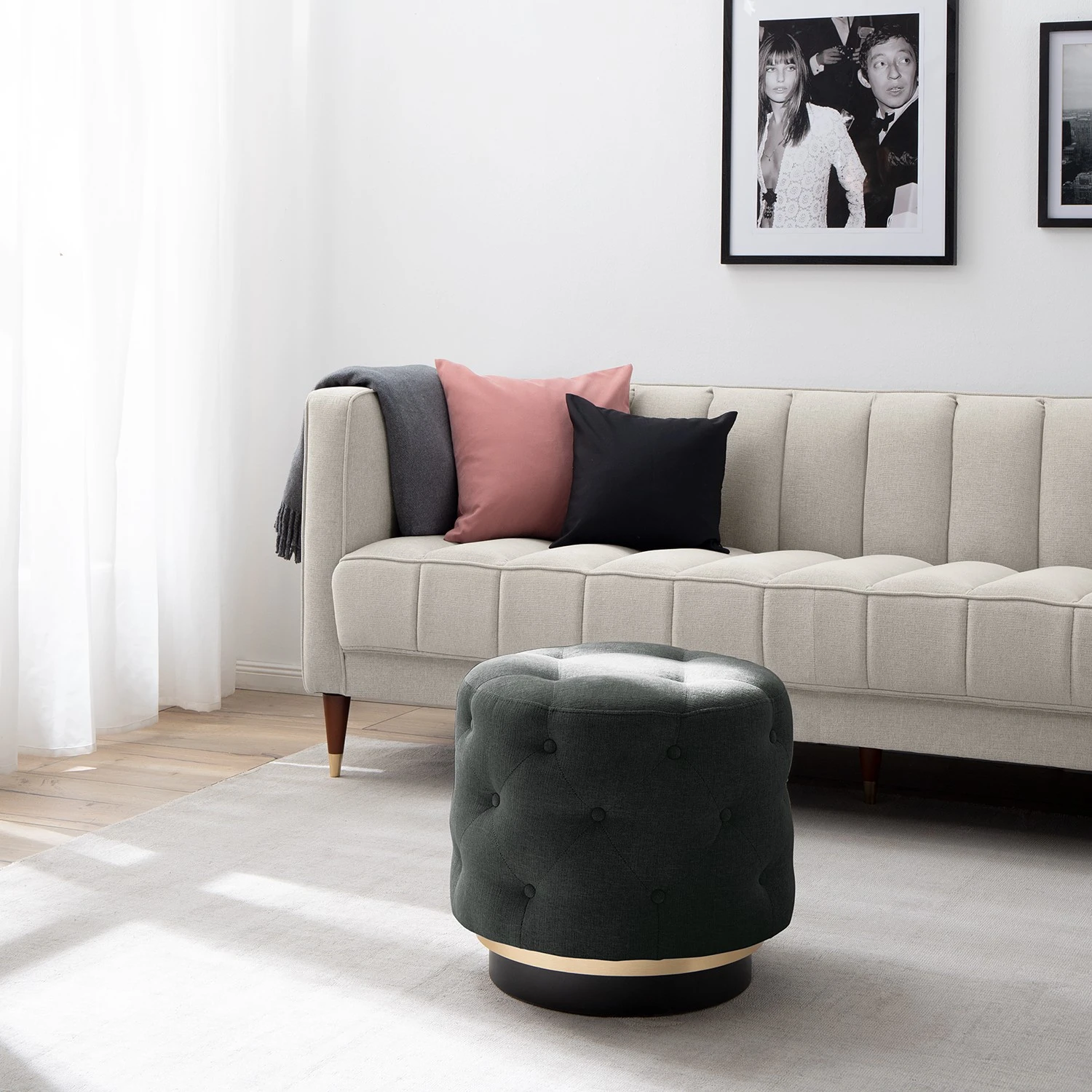 Loftscape Polsterhocker Redmond I - Webstoff Nere: Schwarz 3 Loftscape Polsterhocker Redmond I - Webstoff Nere: Schwarz – Bild 3