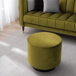 Loftscape Polsterhocker Redmond II - Samt Ravi: Avocado -Wohnzimmermöbel boutique en ligne 1000227334 210426 15550100038 MOOD DETAILS P000000001000227334 mood