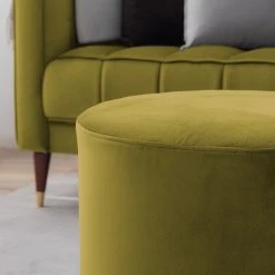 Loftscape Polsterhocker Redmond II - Samt Ravi: Avocado -Wohnzimmermöbel boutique en ligne 1000227334 210426 15550600039 DETAILS P000000001000227334