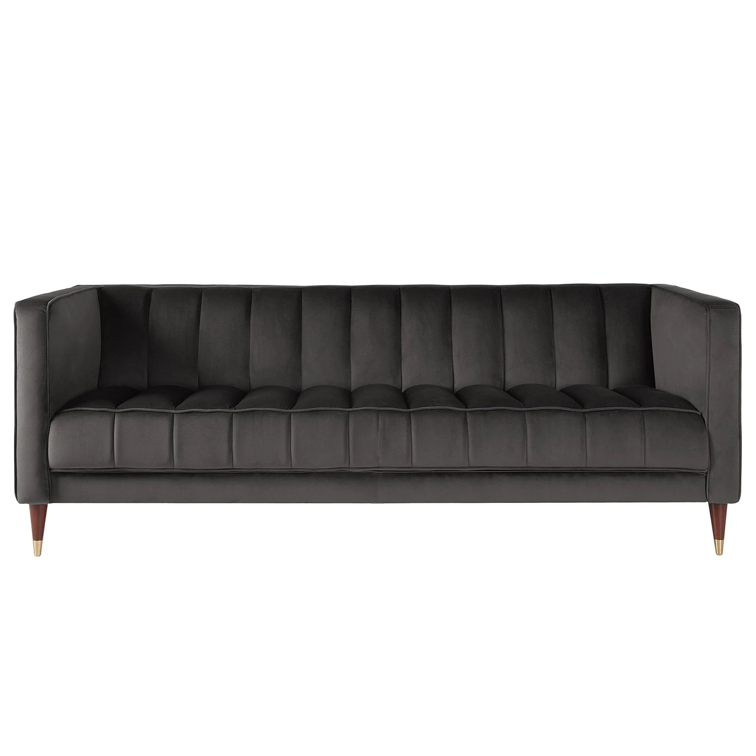 Red Living Sofa Suzy (2,5-Sitzer) - Samt Ravi: Grau 4 Red Living Sofa Suzy (2,5-Sitzer) - Samt Ravi: Grau – Bild 4