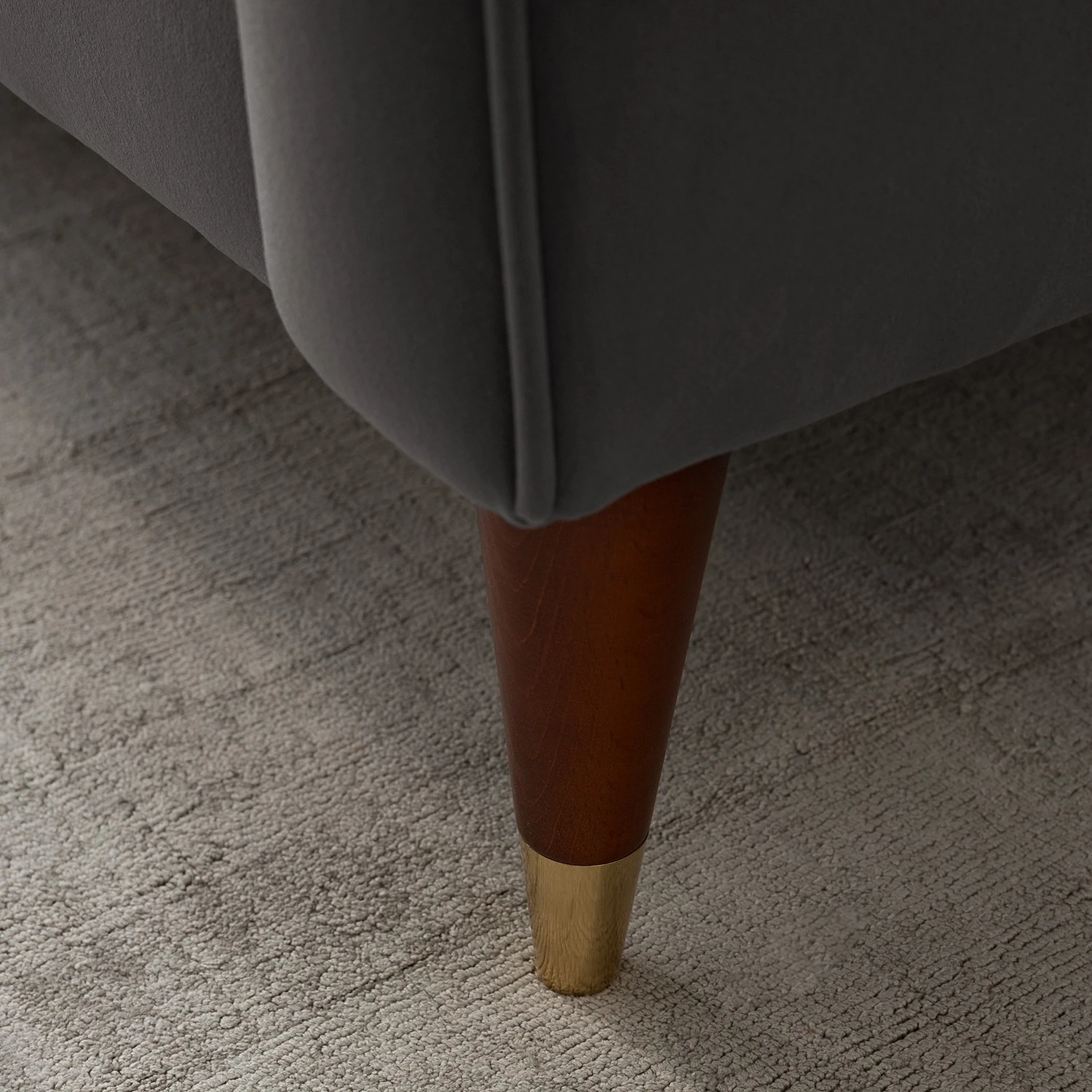 Red Living Sofa Suzy (2,5-Sitzer) - Samt Ravi: Grau 11 Red Living Sofa Suzy (2,5-Sitzer) - Samt Ravi: Grau – Bild 11