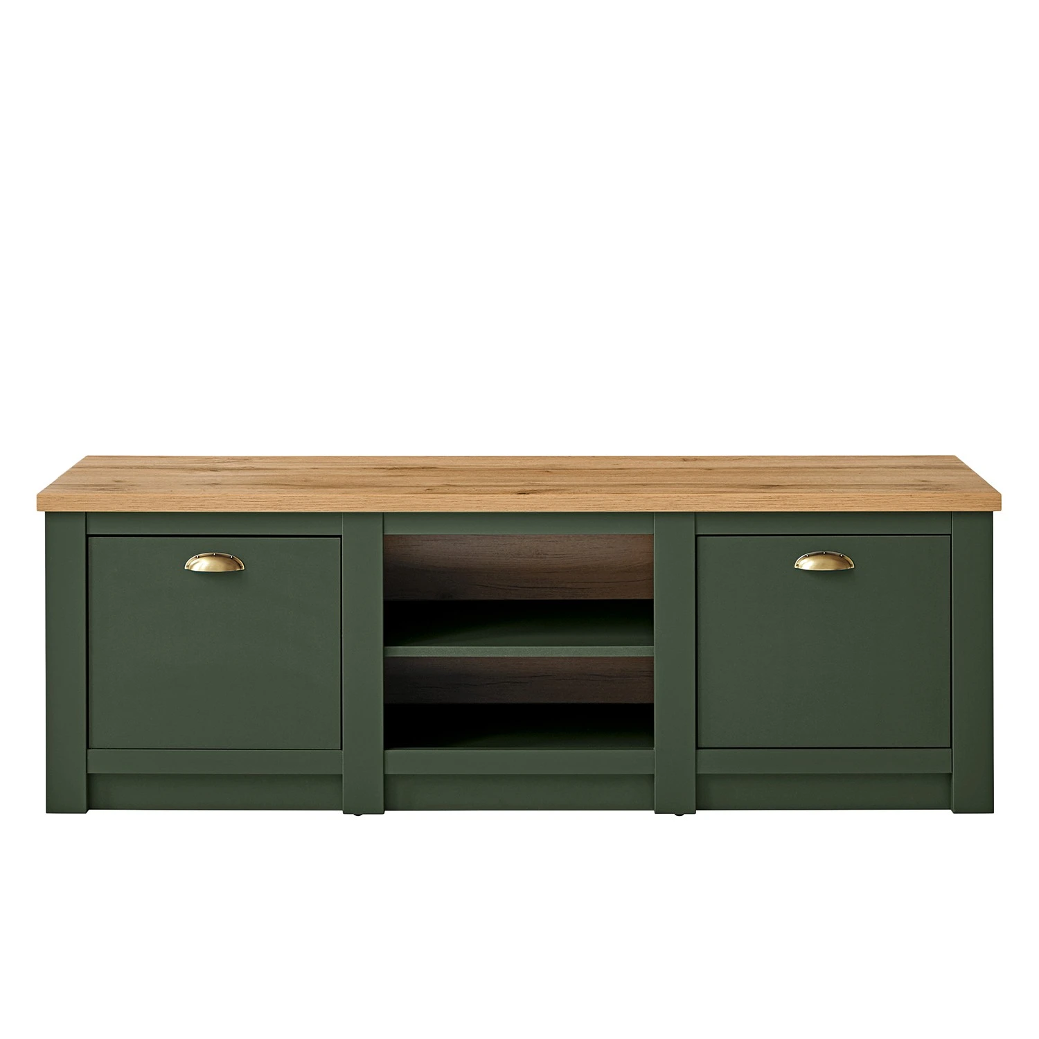 Norrwood TV-Lowboard Cardet - Moosgrün / Eiche Wotan Dekor 5 Norrwood TV-Lowboard Cardet - Moosgrün / Eiche Wotan Dekor – Bild 5