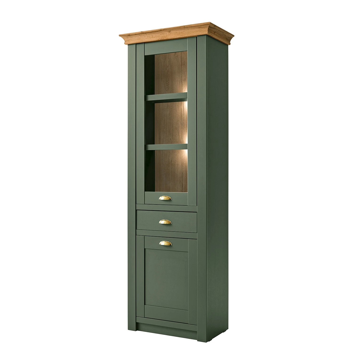 Norrwood Wohnwand Cardet (4-teilig) - Moosgrün / Eiche Wotan Dekor 11 Norrwood Wohnwand Cardet (4-teilig) - Moosgrün / Eiche Wotan Dekor – Bild 11
