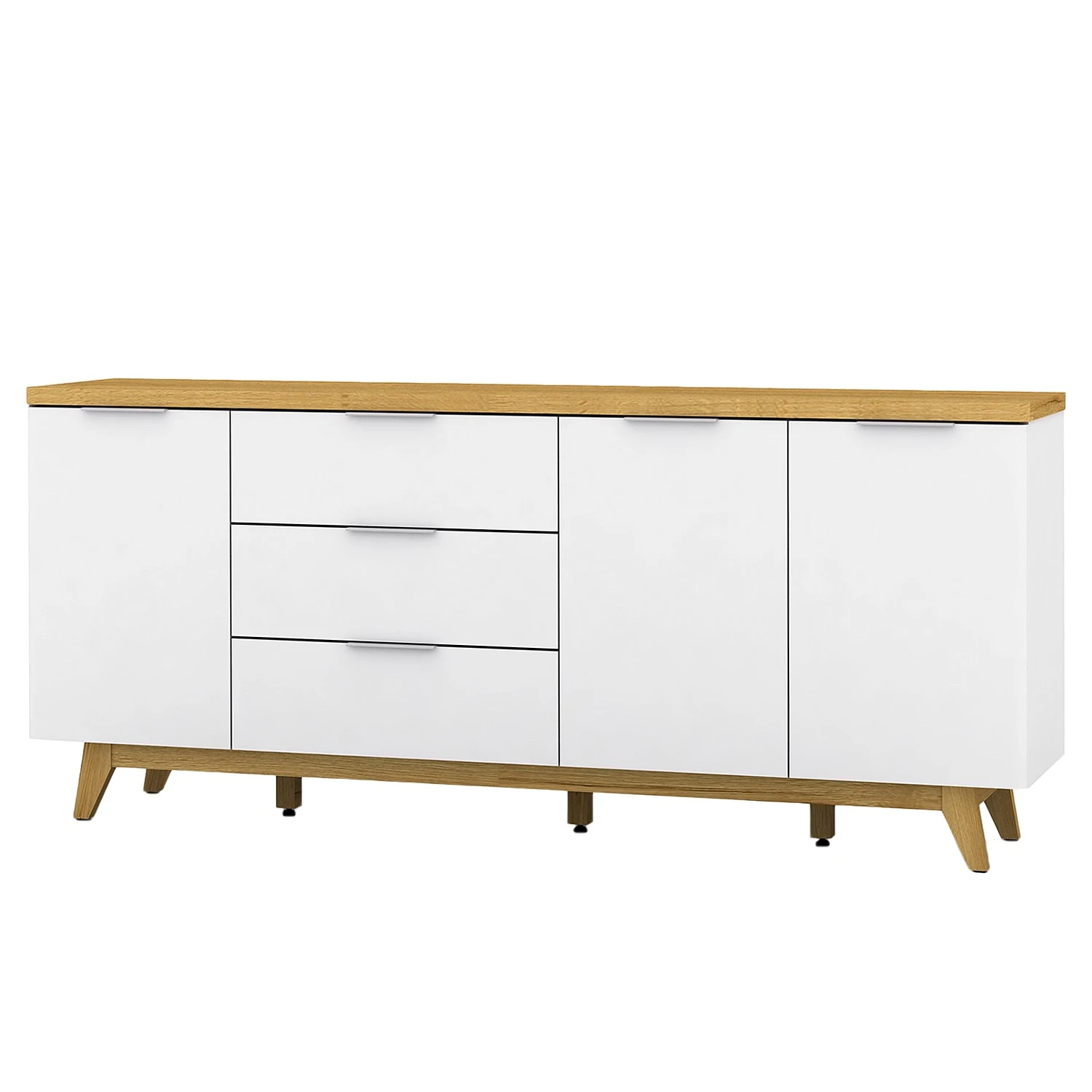 Jahnke Sideboard Libre II - Kerneiche Dekor / Matt Weiß 1 Jahnke Sideboard Libre II - Kerneiche Dekor / Matt Weiß