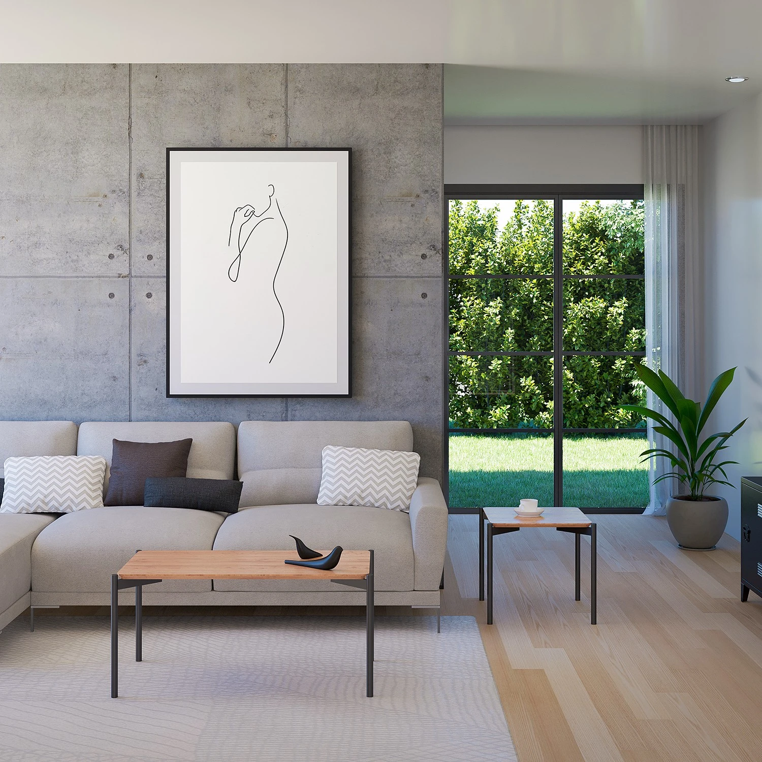 Red Living Couchtisch Oakton - Echtholzfurnier / Metall - Eiche 2 Red Living Couchtisch Oakton - Echtholzfurnier / Metall - Eiche – Bild 2