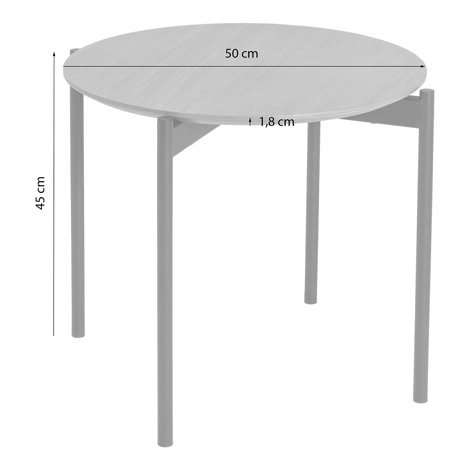 Red Living Beistelltisch Yzeron - Echtholzfurnier / Metall - Eiche 7 Red Living Beistelltisch Yzeron - Echtholzfurnier / Metall - Eiche – Bild 7