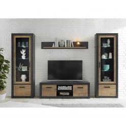 Red Living Standvitrine Bozel - Kastanie Dekor / Grau -Wohnzimmermöbel boutique en ligne 1000228637 201028 06314800050 MOOD DETAILS P000000001000228637 mood