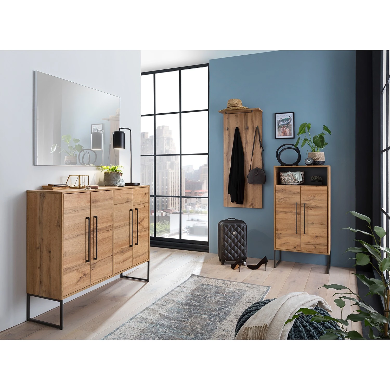 Schildmeyer Kommode Limmo I - Eiche Landhaus Dekor / Schwarz 2 Schildmeyer Kommode Limmo I - Eiche Landhaus Dekor / Schwarz – Bild 2