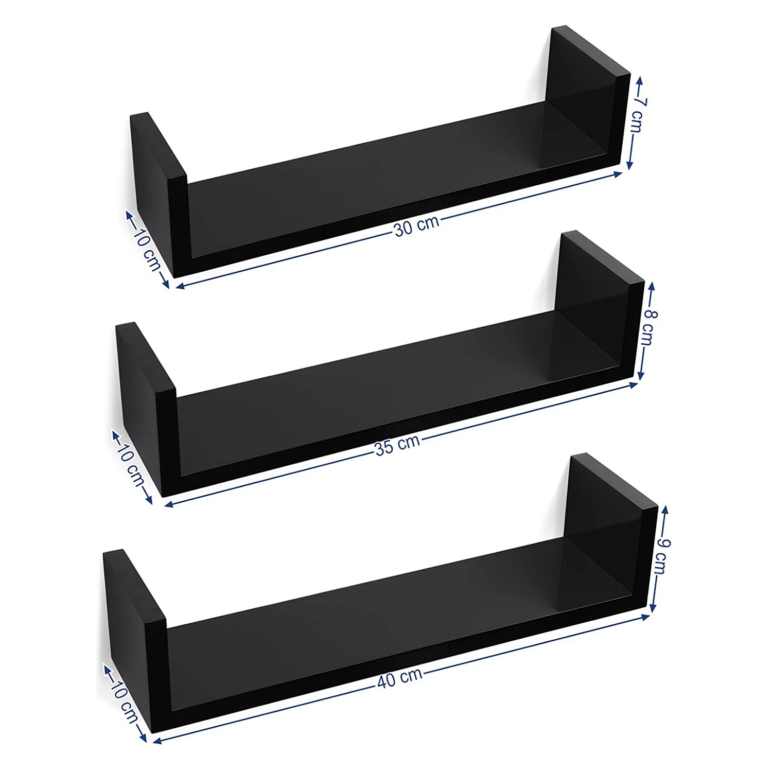 Loftscape Wandregal Tremel (3er-Set) - Schwarz 6 Loftscape Wandregal Tremel (3er-Set) - Schwarz – Bild 6