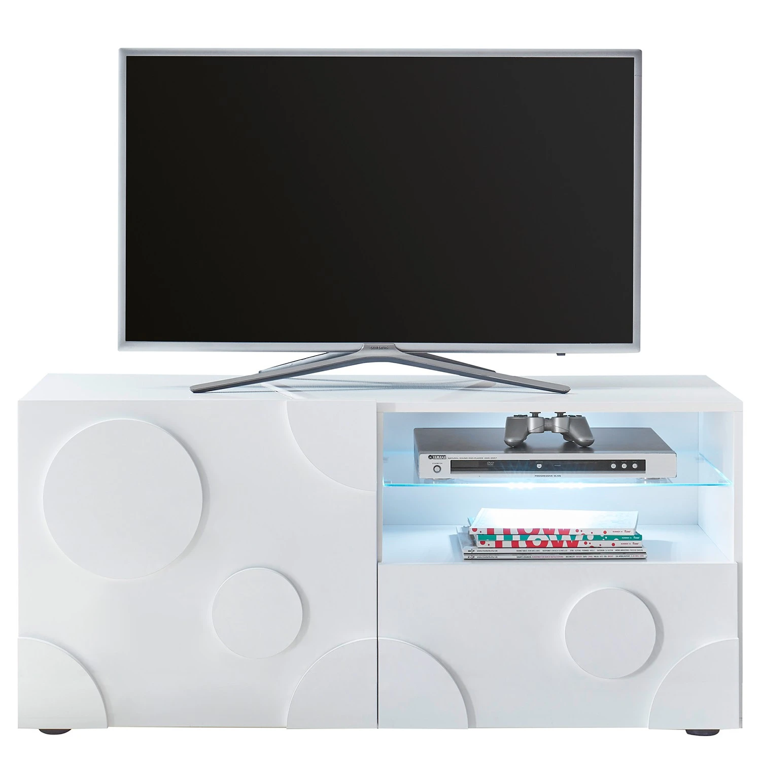 Loftscape TV-Lowboard Roubia I - Hochglanz Weiß 1 Loftscape TV-Lowboard Roubia I - Hochglanz Weiß