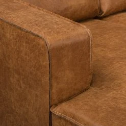 Norrwood Ecksofa MAISON 1-Sitzer mit Longchair - Mischgewebe Xia: Cognac - Breite: 150 cm - Longchair davorstehend links -Wohnzimmermöbel boutique en ligne 1000230440 210205 13453100106 DETAILS P000000001000230440