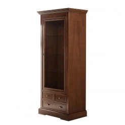 Ridgevalley Standvitrine Brieux - Tulpenbaum teilmassiv - Tulpenbaum Antik