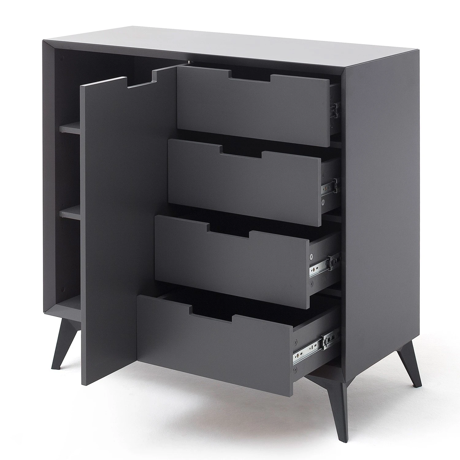 Loftscape Kommode Nevez I - Weiß / Grau 7 Loftscape Kommode Nevez I - Weiß / Grau – Bild 7