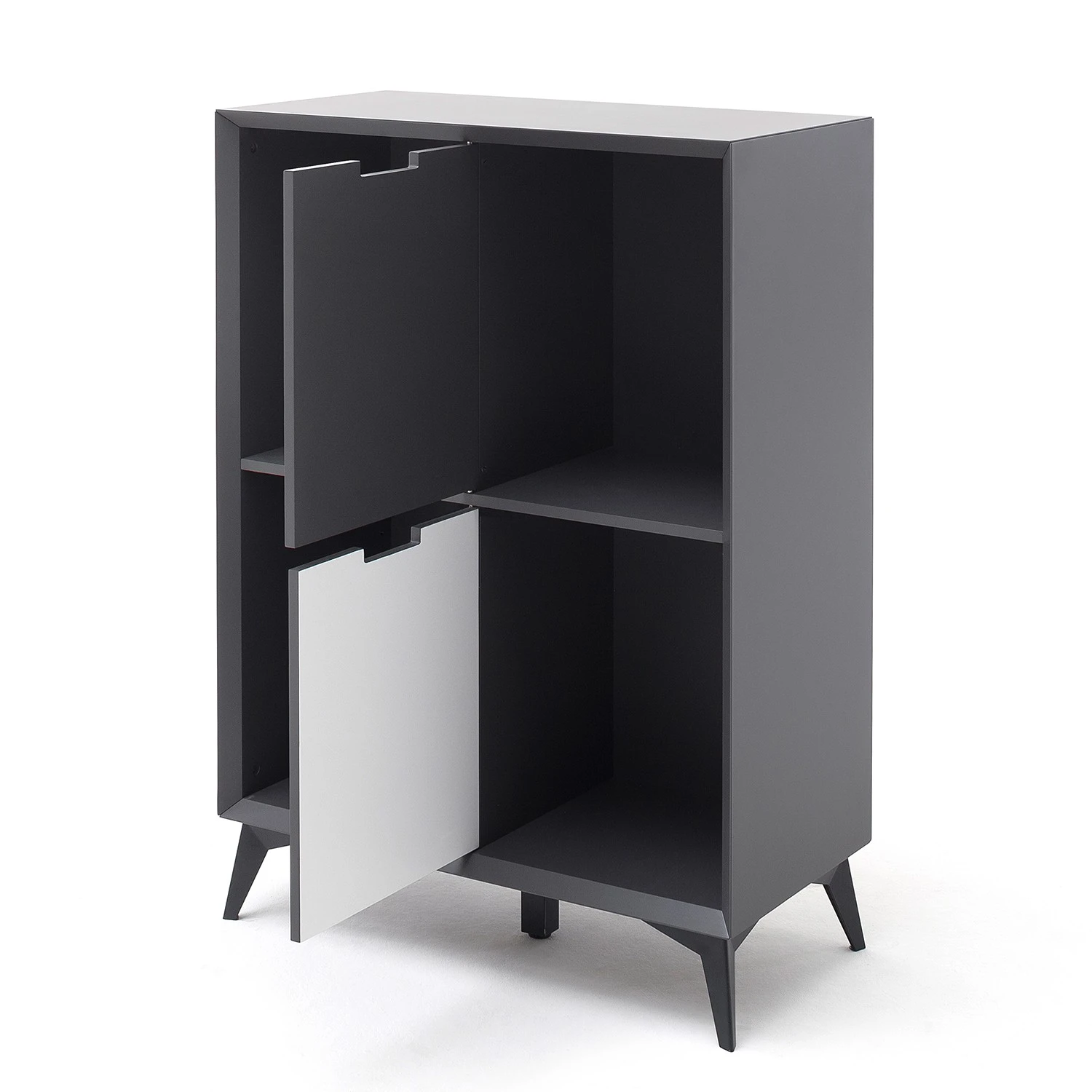 Loftscape Kommode Nevez II - Weiß / Grau 7 Loftscape Kommode Nevez II - Weiß / Grau – Bild 7