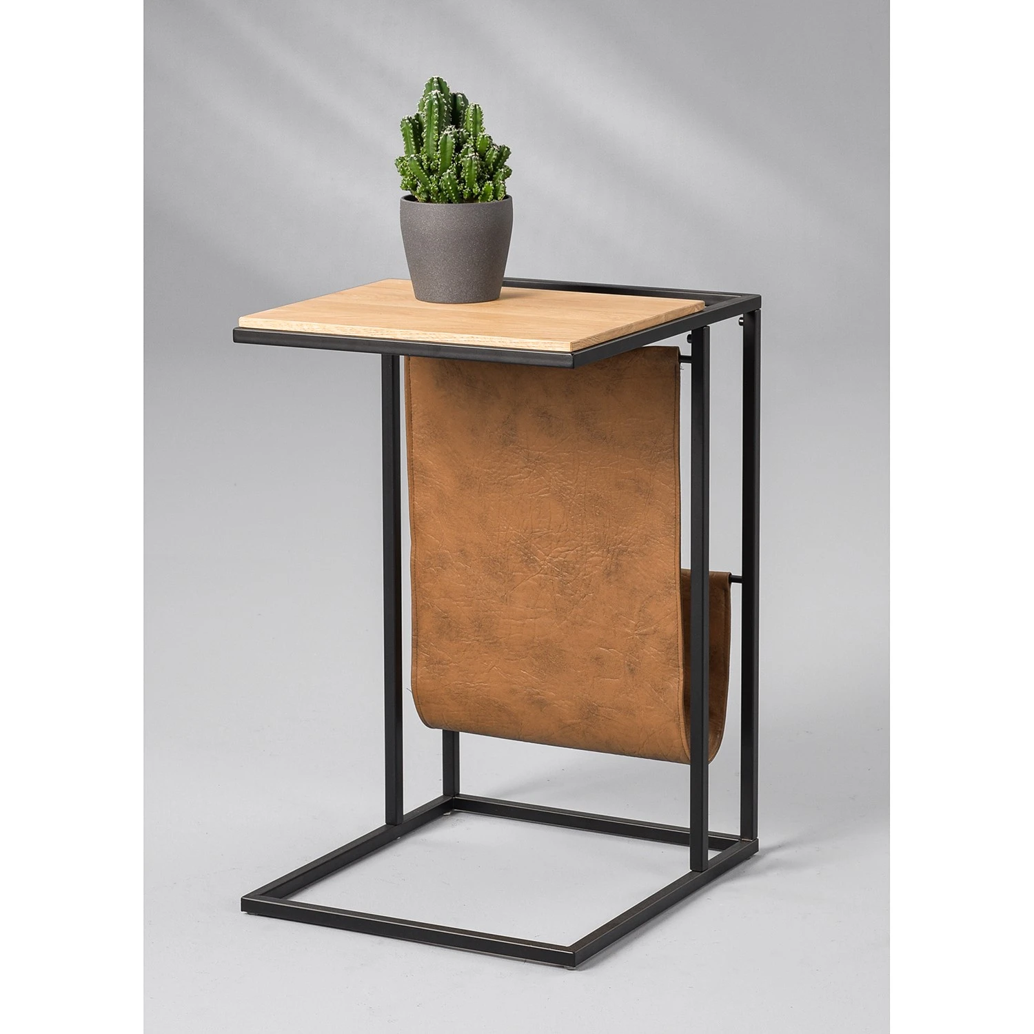 Red Living Beistelltisch Vivonne - Wildeiche massiv / Metall - Wildeiche / Schwarz 2 Red Living Beistelltisch Vivonne - Wildeiche massiv / Metall - Wildeiche / Schwarz – Bild 2