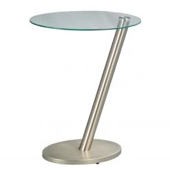 Loftscape Beistelltisch Voglans - Glas / Metall - Silber