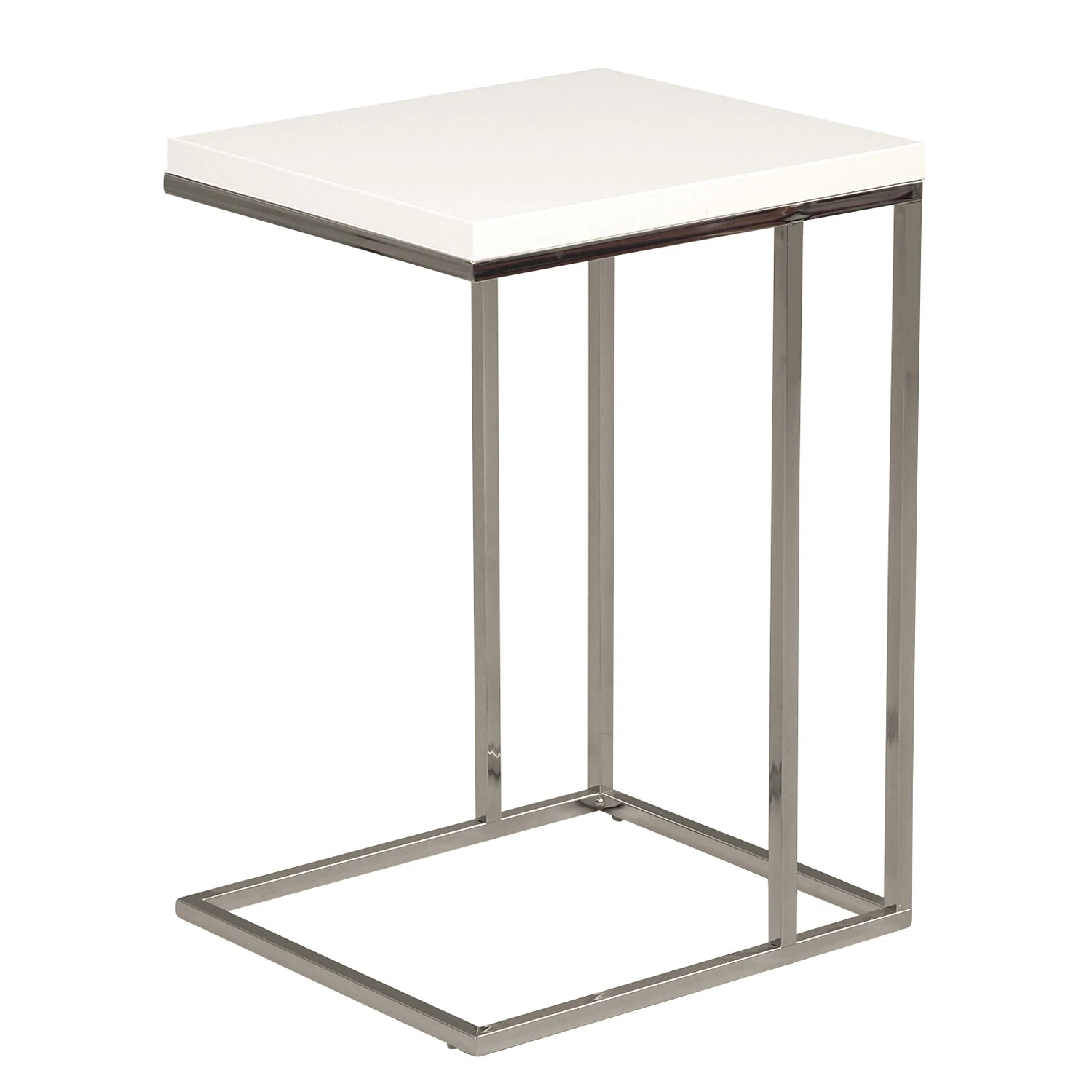 Loftscape Beistelltisch Yebles - Weiß / Silber 1 Loftscape Beistelltisch Yebles - Weiß / Silber