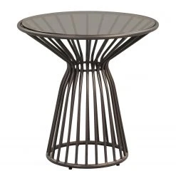 Loftscape Beistelltisch Tuchan - Glas / Metall - Schwarz