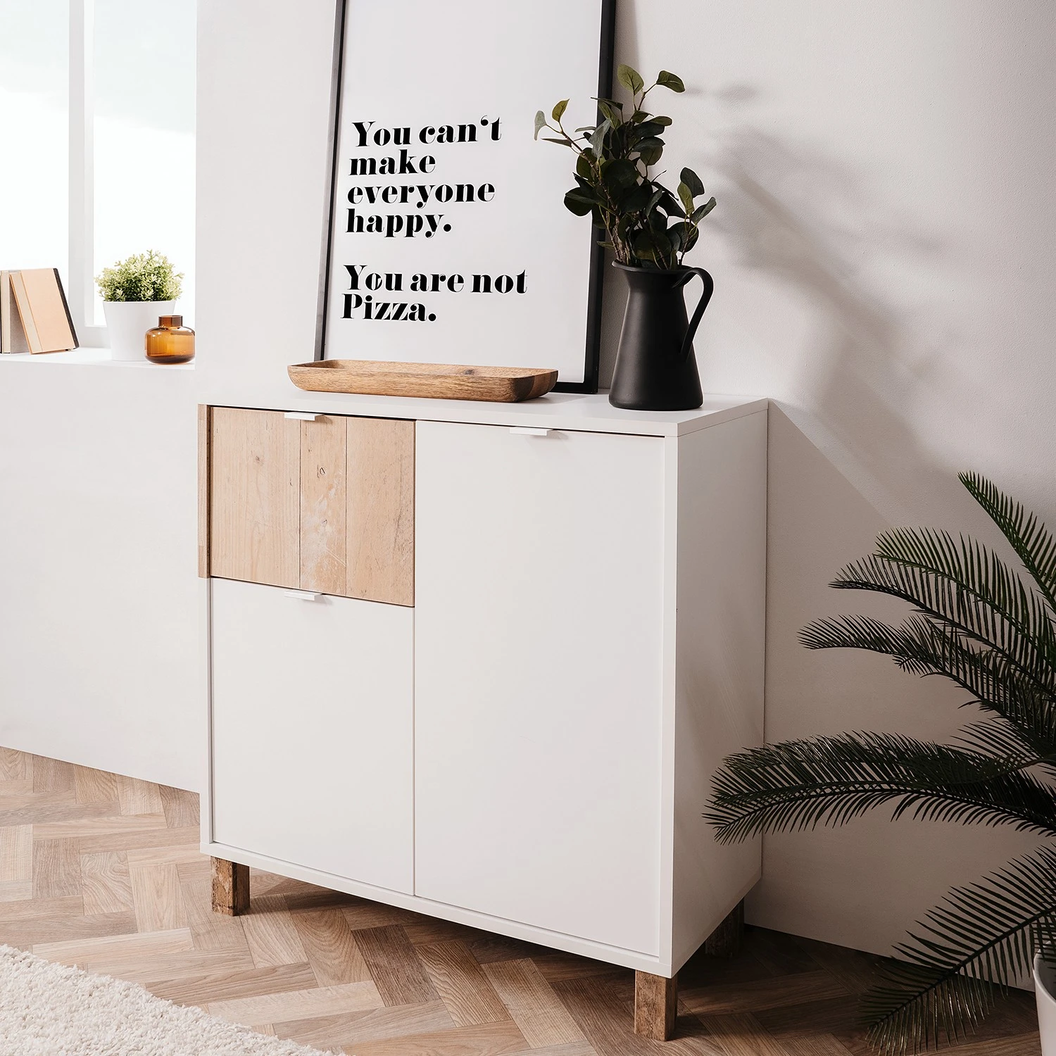 Loftscape Kommode Mayac I - Weiß / Altholz Dekor 2 Loftscape Kommode Mayac I - Weiß / Altholz Dekor – Bild 2