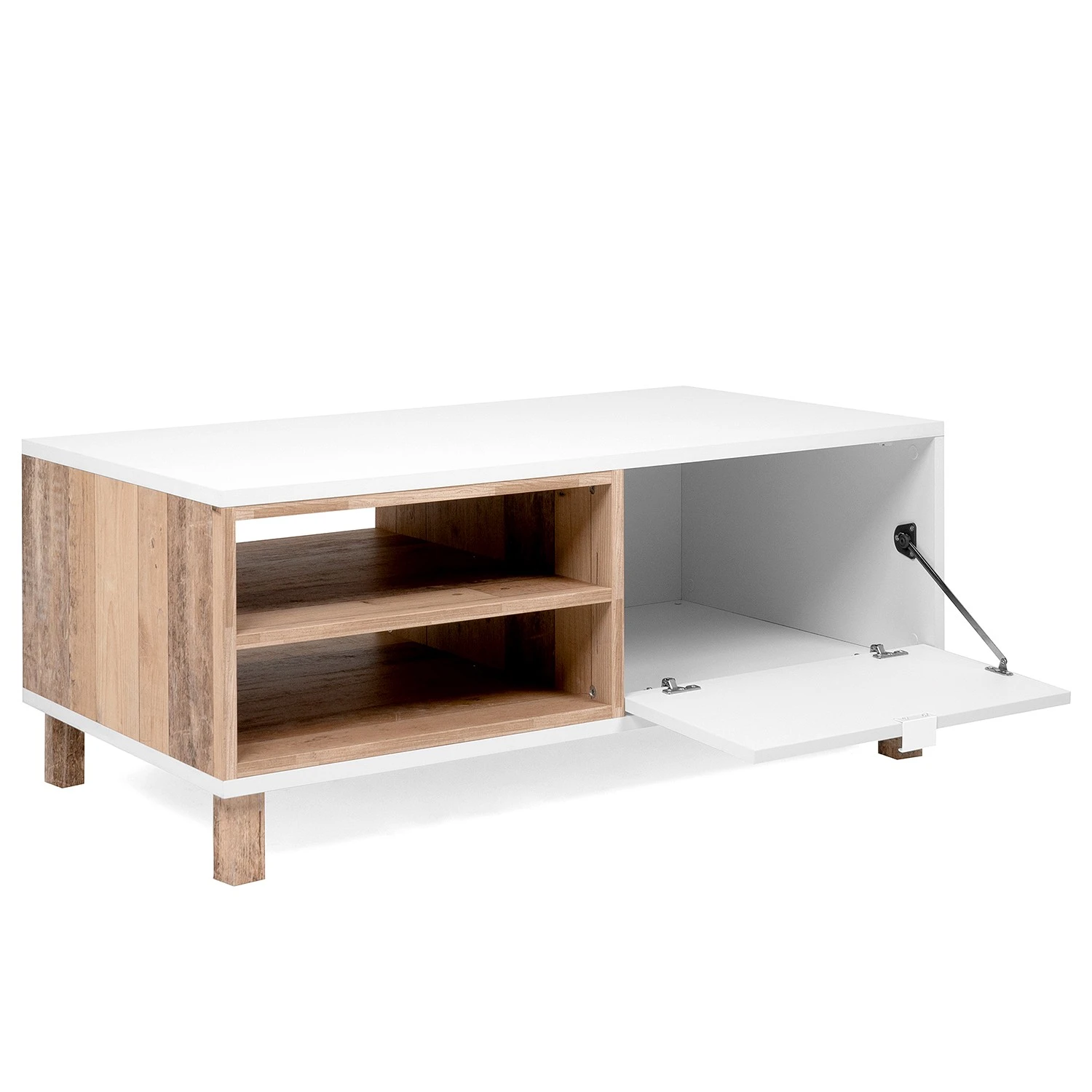 Loftscape Couchtisch Mayac - Weiß / Altholz Dekor 2 Loftscape Couchtisch Mayac - Weiß / Altholz Dekor – Bild 2