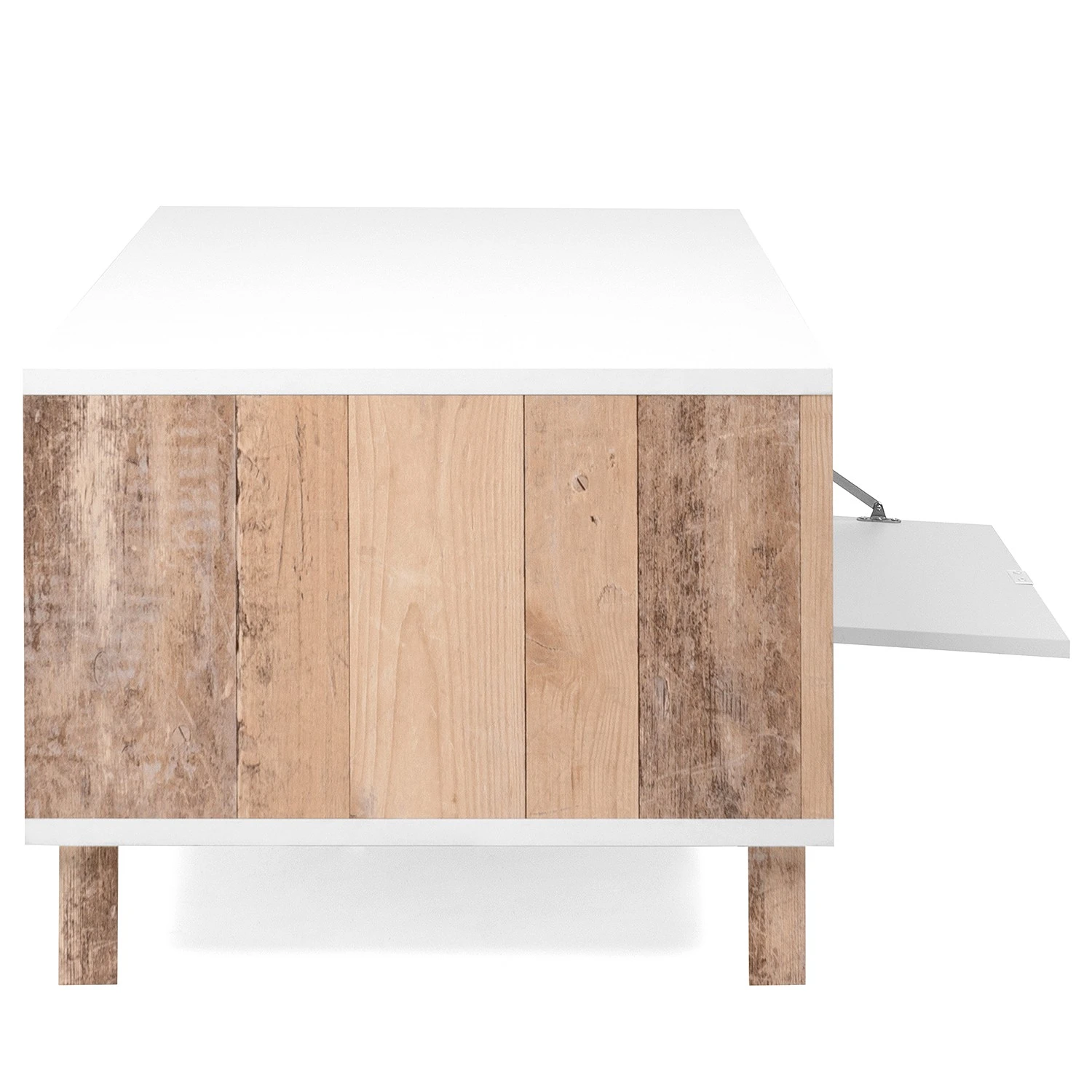 Loftscape Couchtisch Mayac - Weiß / Altholz Dekor 4 Loftscape Couchtisch Mayac - Weiß / Altholz Dekor – Bild 4