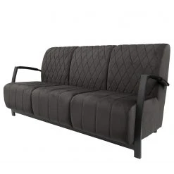 Ars manufacti Sofa Menet (3-Sitzer) - Samt - Samt Ravi: Grau