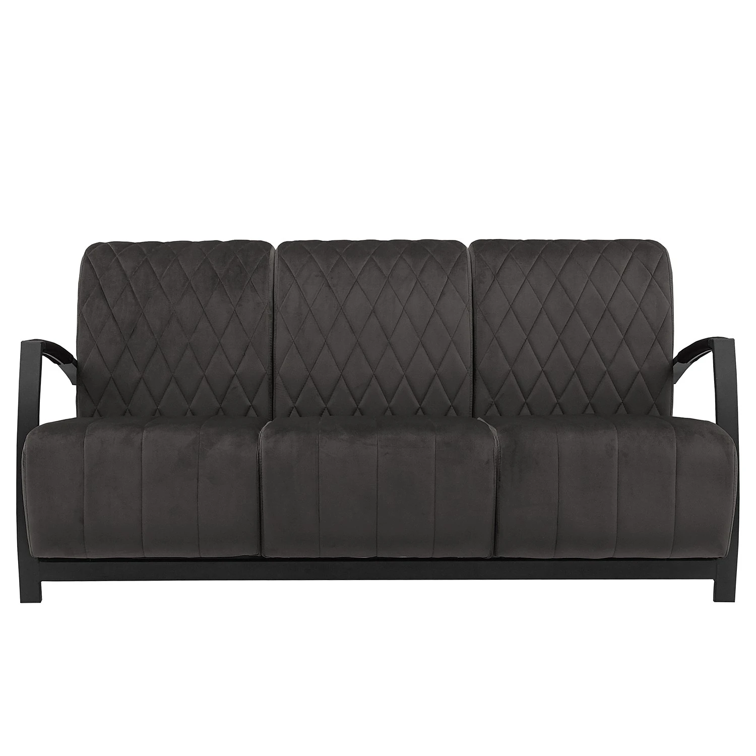 Ars manufacti Sofa Menet (3-Sitzer) - Samt - Samt Ravi: Grau 2 Ars manufacti Sofa Menet (3-Sitzer) - Samt - Samt Ravi: Grau – Bild 2