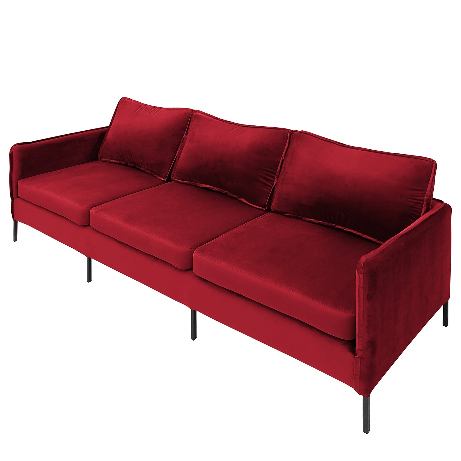 Ars manufacti Sofa Danze (3-Sitzer) - Samt - Samt Ravi: Rot 1 Ars manufacti Sofa Danze (3-Sitzer) - Samt - Samt Ravi: Rot