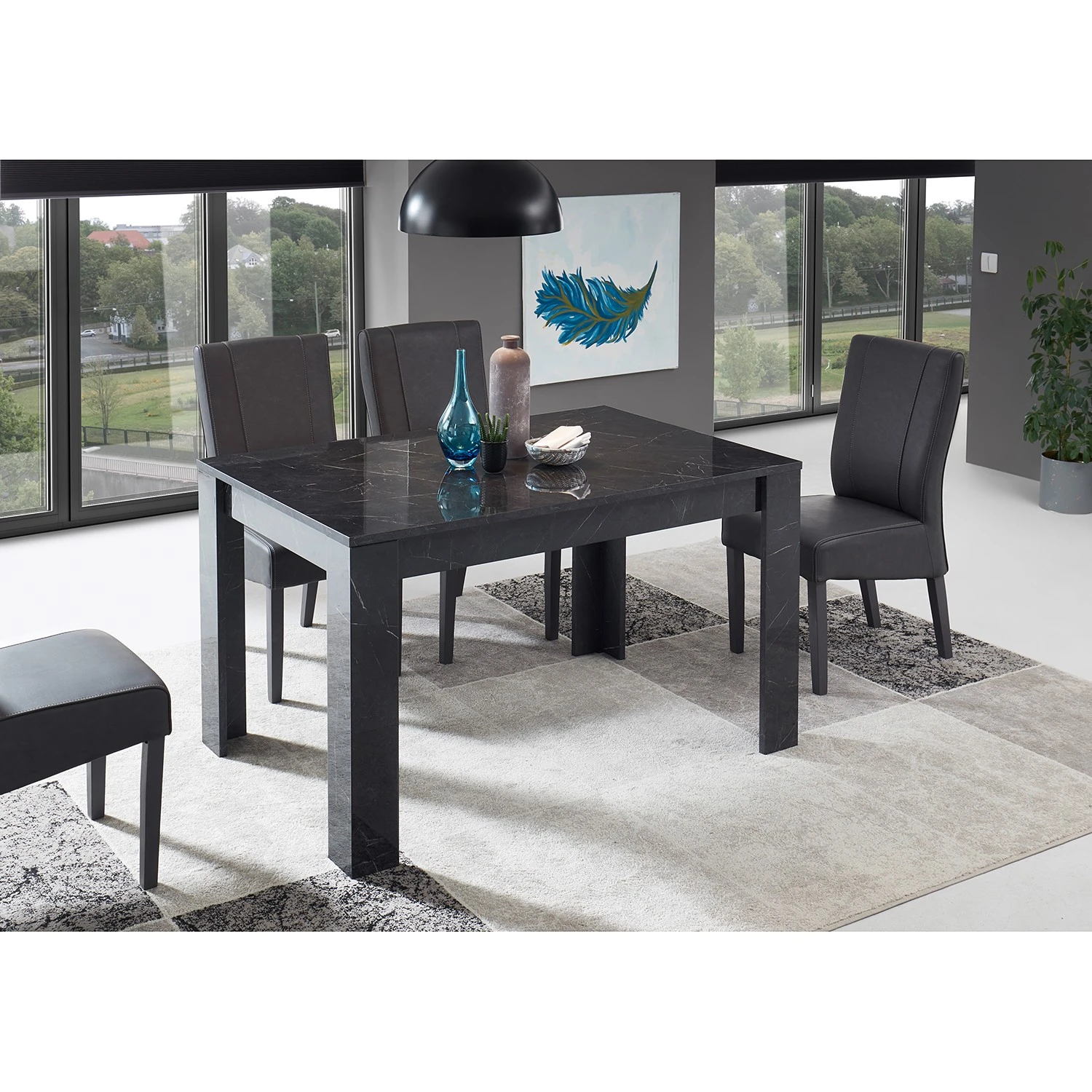 LC Spa Polsterstuhl Mango (2er-Set) - Kunstleder - Grau 3 LC Spa Polsterstuhl Mango (2er-Set) - Kunstleder - Grau – Bild 3